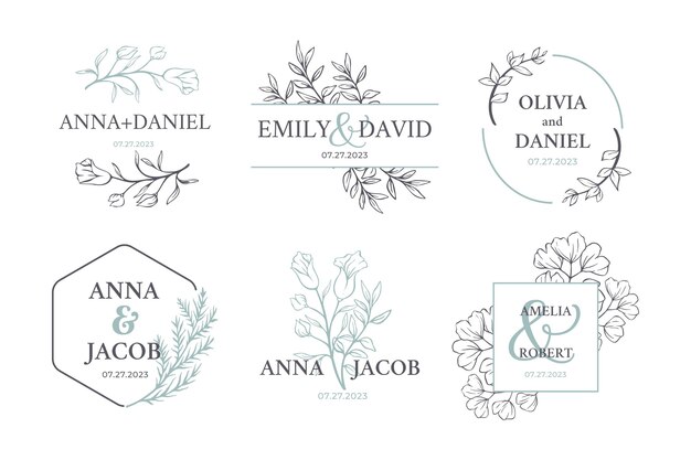 Free Wedding Logo Design templates to edit