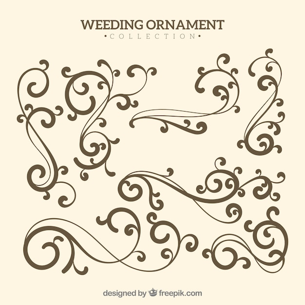 Wedding ornaments collection to decorate