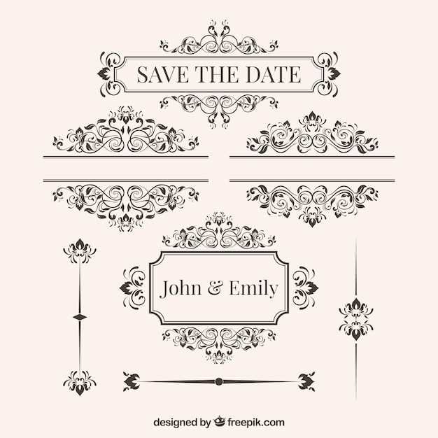 Download Free Wedding Ornaments Collection To Decorate Svg Dxf Eps Png House Vectors Photos And Psd Files