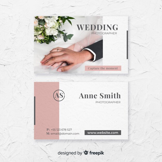 wedding photography business card template