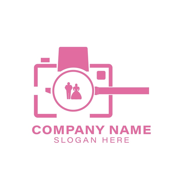 Wedding photography photo studio camera logo Ideas Inspiration logo design Template Vector Illustration Isolated On White Background