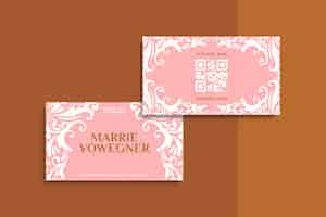 Free vector wedding planner business card template