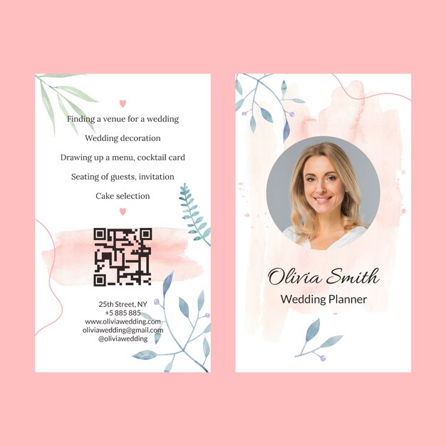 Wedding planner id card template