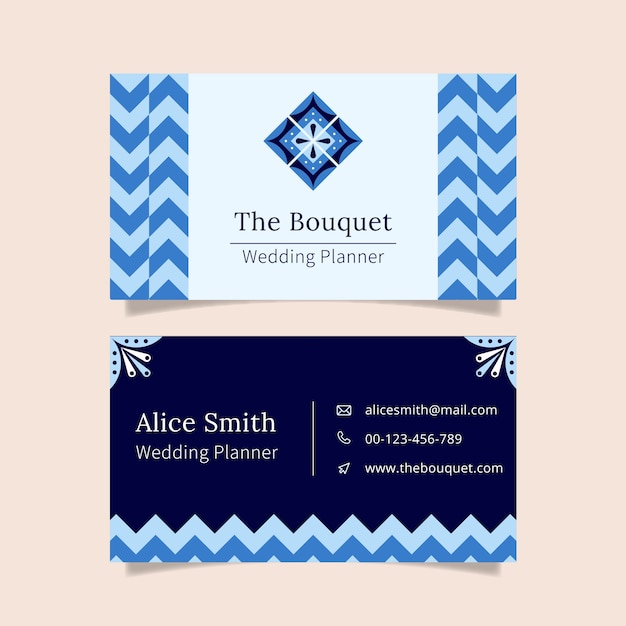 Free vector wedding planning business card template