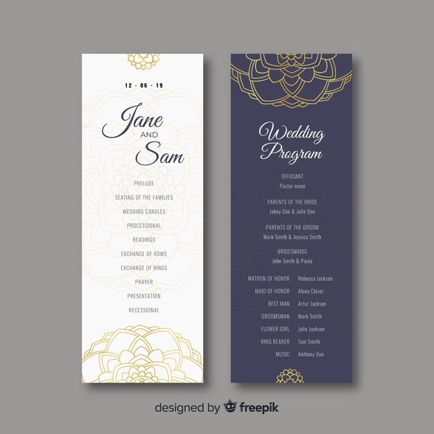 Download Wedding Program Images Free Vectors Stock Photos Psd