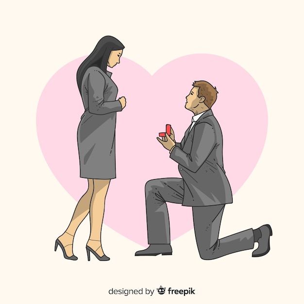 Wedding proposal concept