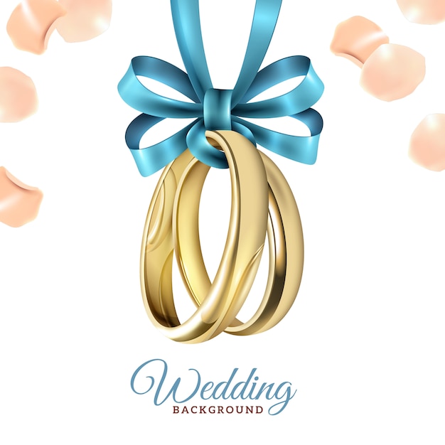 Free vector wedding realistic background