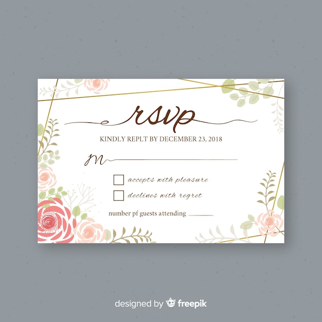 Free vector wedding rsvp card