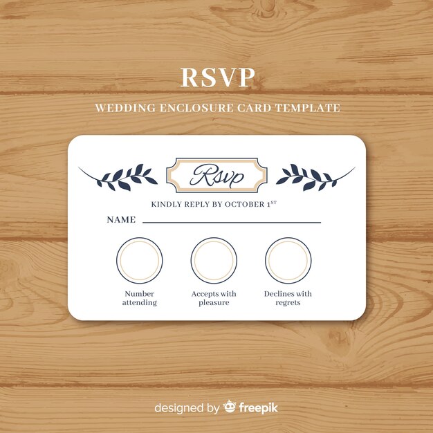 Wedding rsvp card