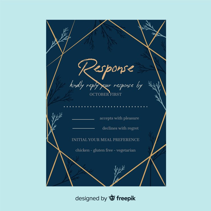 Free Vector wedding rsvp card