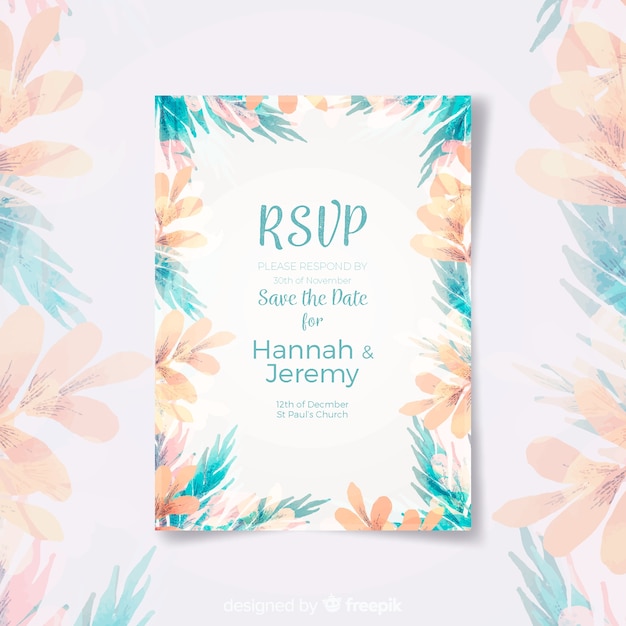 Free vector wedding rsvp card