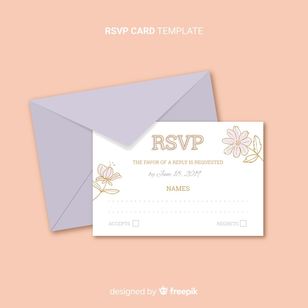 Free vector wedding rsvp card