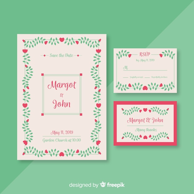 Free vector wedding rsvp card