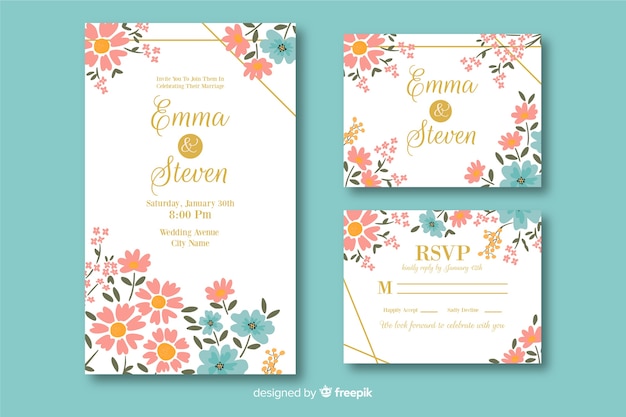 Wedding stationery template collection