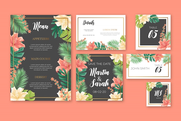 Wedding stationery templates