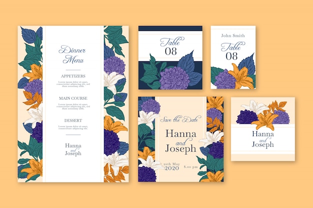 Wedding stationery templates