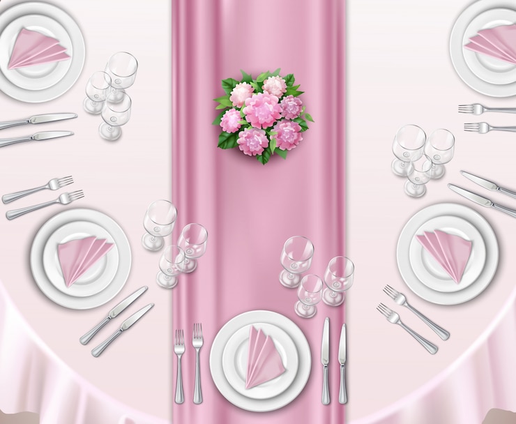 Free Vector wedding table set up