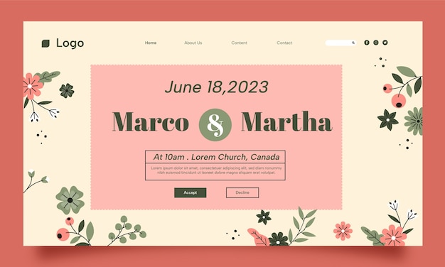 Wedding template design