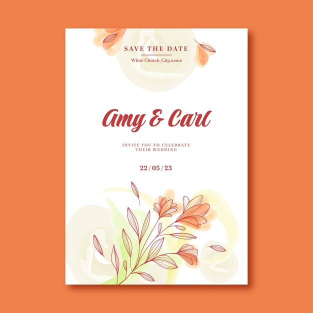 Free vector wedding template design