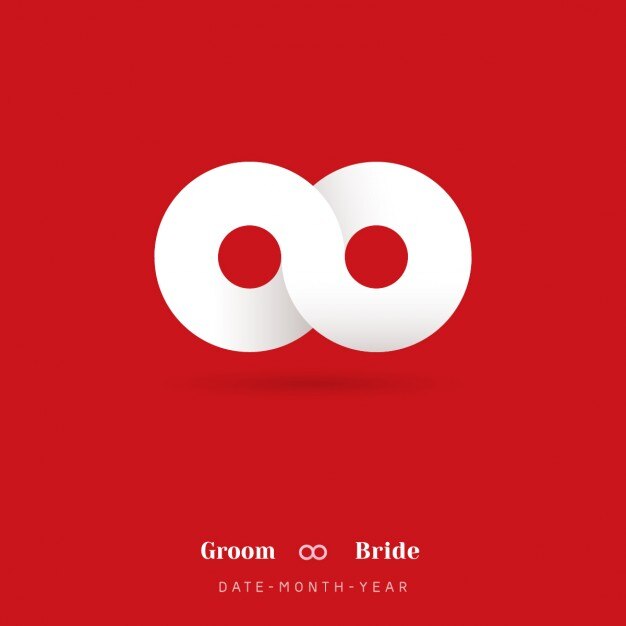 Wedding template with the infinity symbol