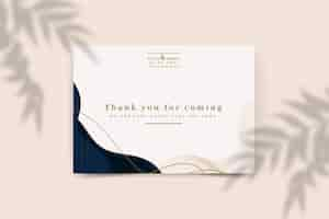 Free vector wedding thanks card template