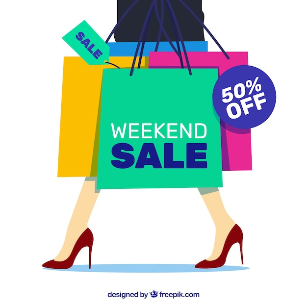 Weekend sale background