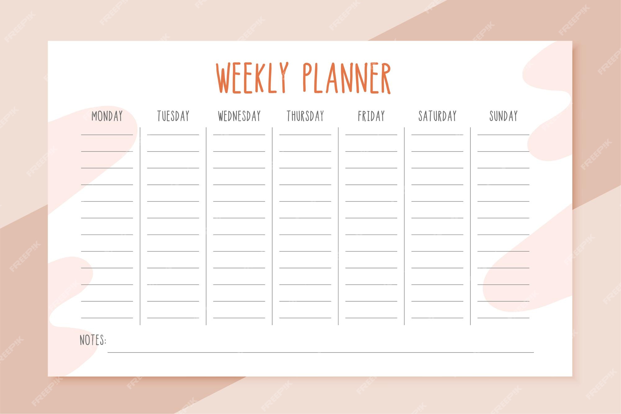 Buy Yearly Dated Week on 2 Page Printed Planner Inserts Online in India 