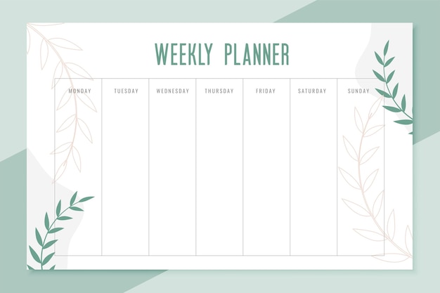 Weekly Planner Schedule Week Do List Stock Vector (Royalty Free) 2068216523