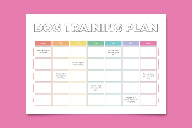 Weekly schedule template design