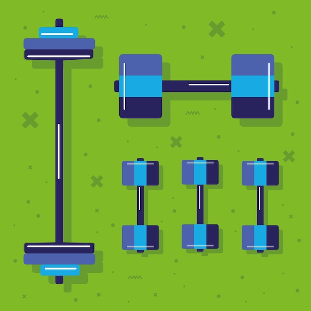 Free vector weight gym dumbbells