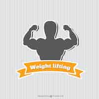 Free vector weight lifting logo