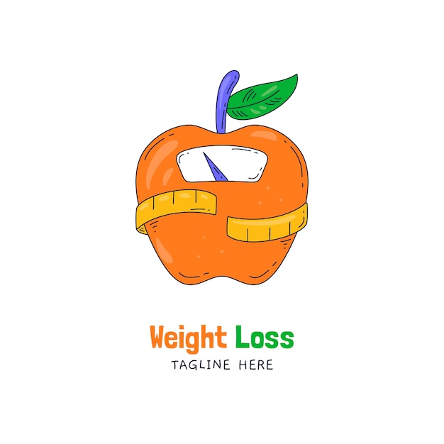 Weight loss logo design template