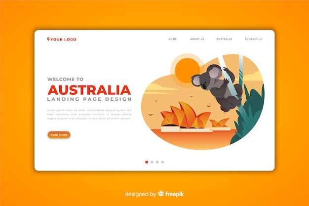 Welcome to australia landing page