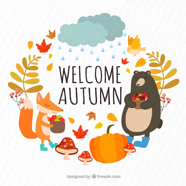 Welcome autumn background