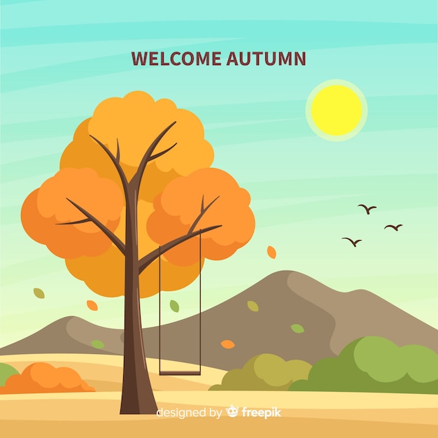 Free vector welcome autumn background