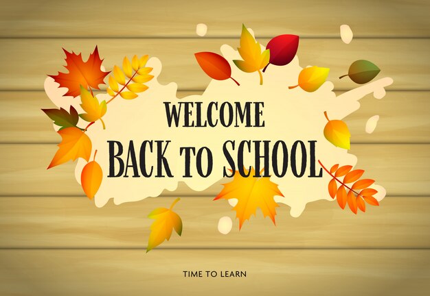 Welcome back to school, autumn theme 