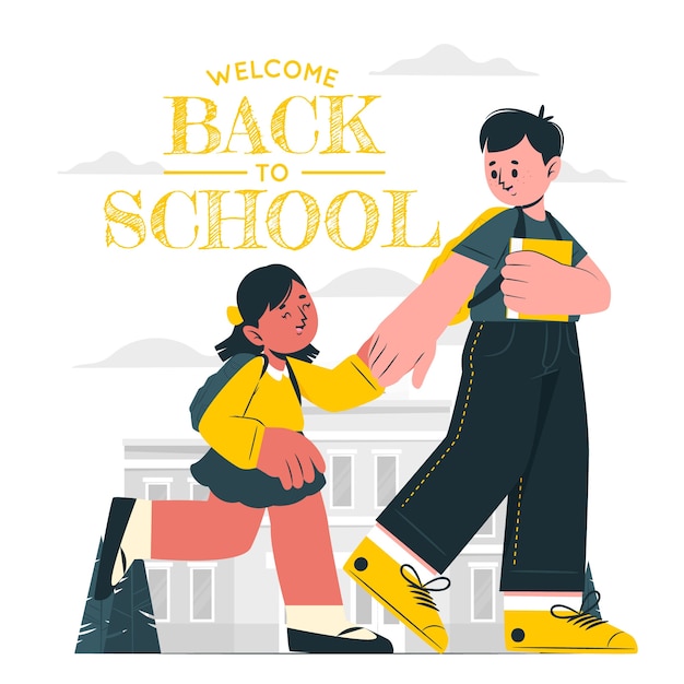 Welcome back to school concept illustration