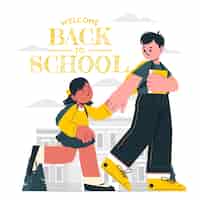 Free vector welcome back to school concept illustration