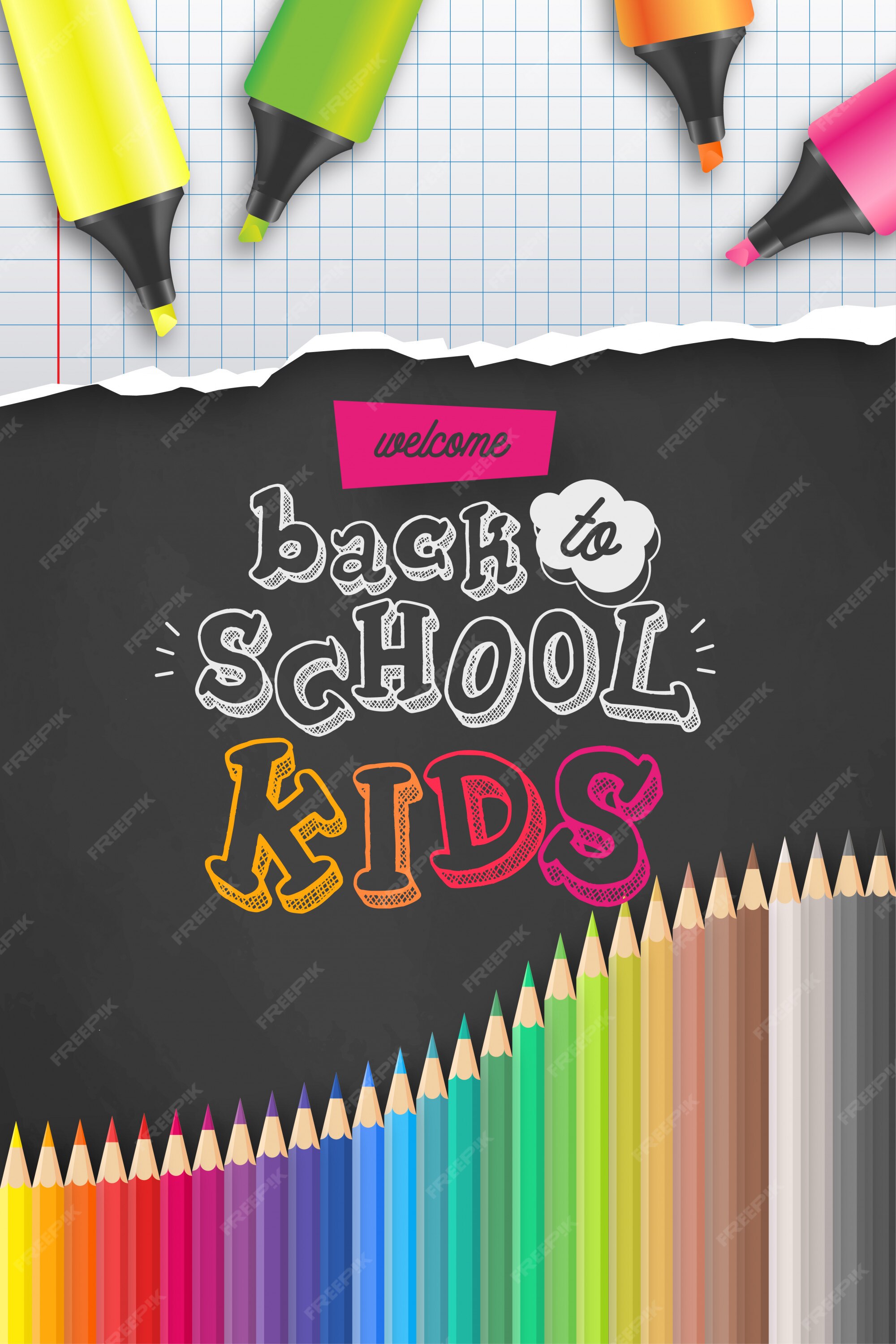 Welcome Back To School Poster Stock Illustration - Download Image