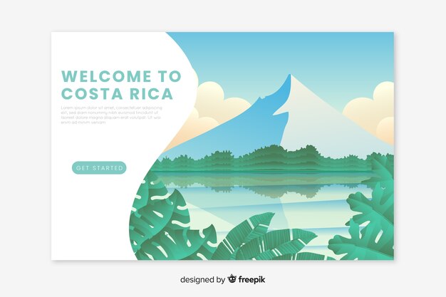 Welcome to costa rica landing page