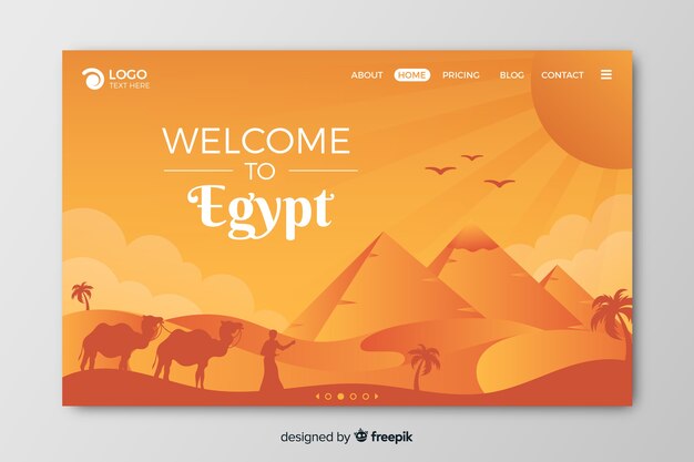 Welcome to egypt landing page