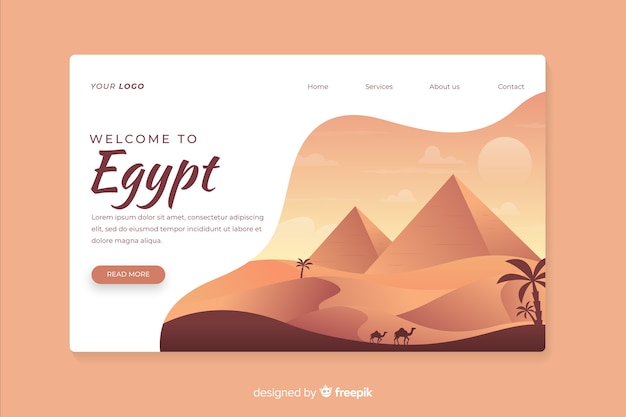 Welcome to egypt landing page