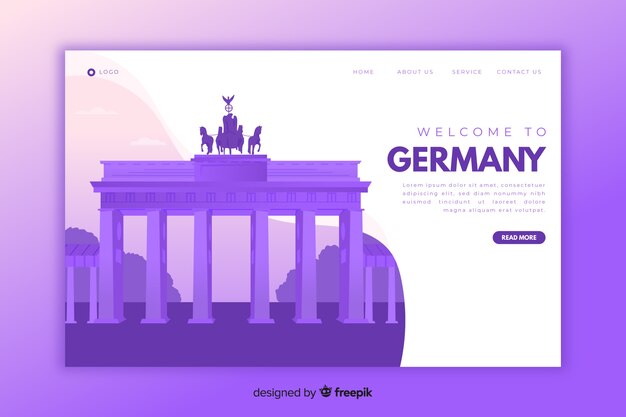 Welcome to germany landing page