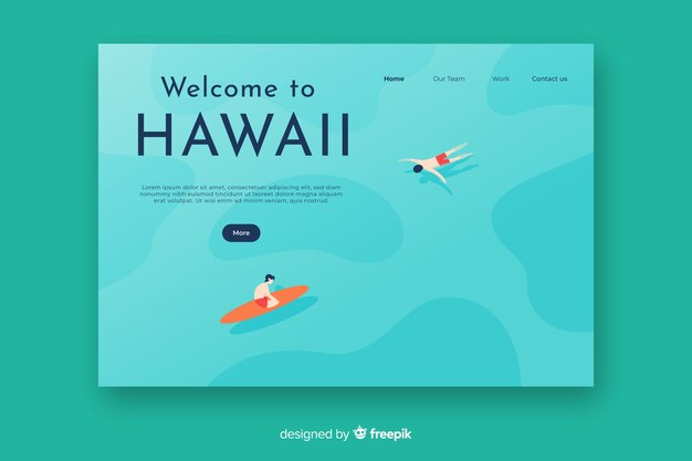 Welcome to hawaii landing page