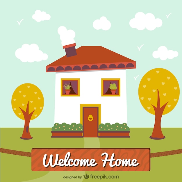 Free vector welcome home illustration