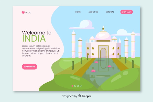 Welcome to india landing page