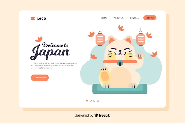 Welcome to japan landing page