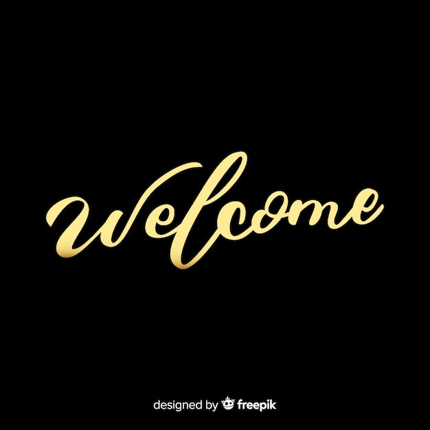 Free vector welcome lettering concept