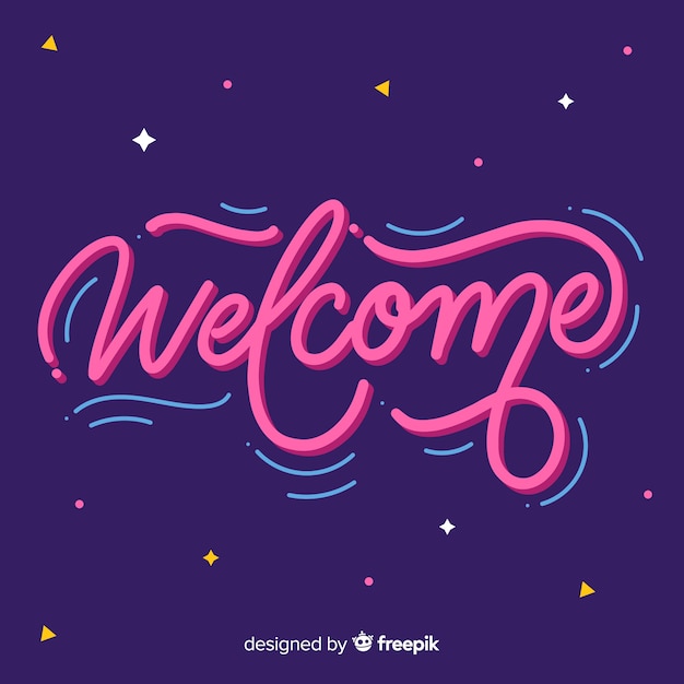 Welcome lettering concept