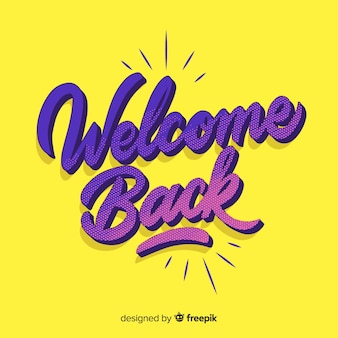 Welcome lettering design